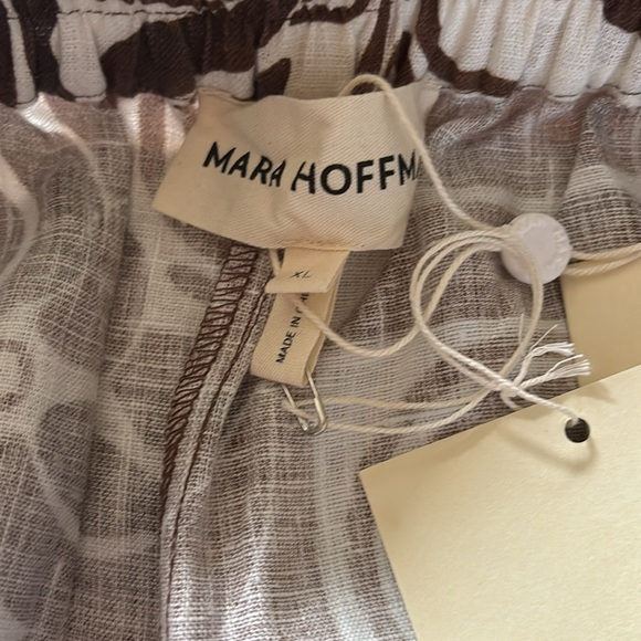 Mara Hoffman Jackie Pant Straight Leg Elastic Waistband Drawstring Abrazo Hemp - Picture 8 of 12